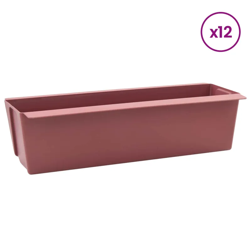 Gėlių dėžės Euro paletėms 12 pcs Ruda 36,5 x 14 x 9,5 cm