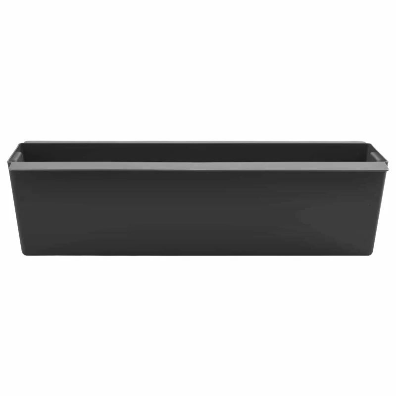 Gėlių dėžės Euro paletėms 12 pcs Juoda 36 x 13,5 x 9,5 cm