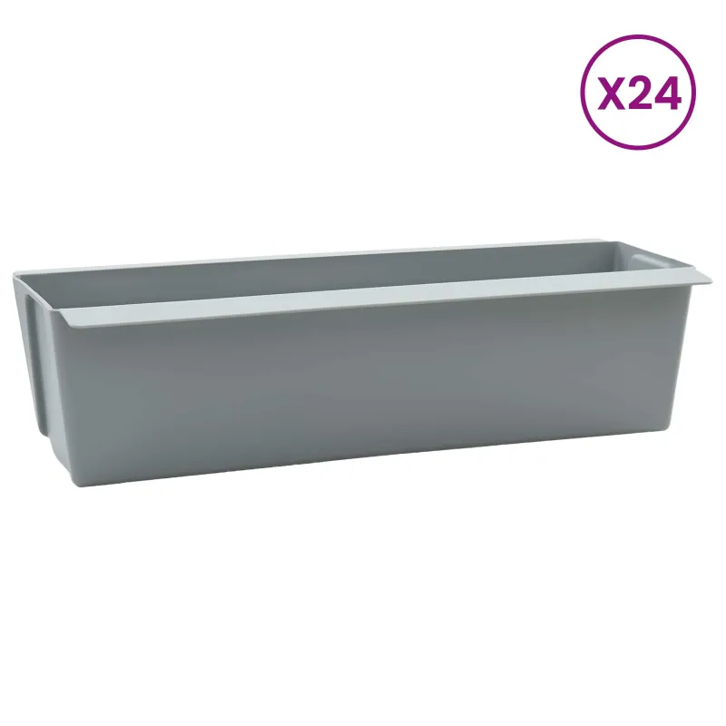 Gėlių dėžės Euro paletėms 24 pcs Šviesiai pilka