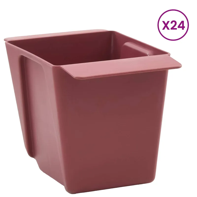 Gėlių dėžės Euro paletėms 24 pcs Ruda 13,5 x 9 x 9,5 cm