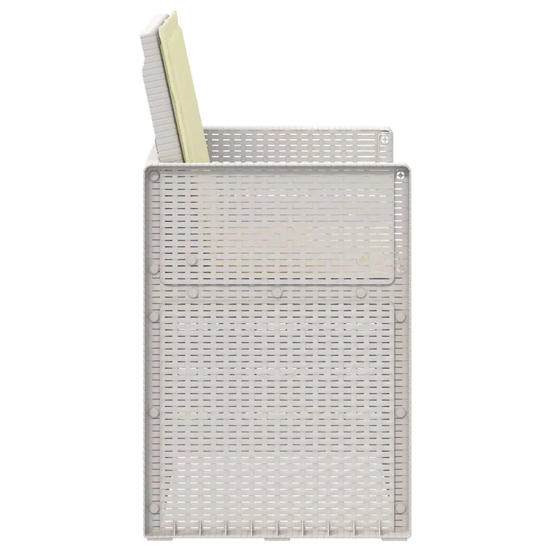 Sodo Valgomojo Kėdės 2 pcs Balta ir kreminė PP