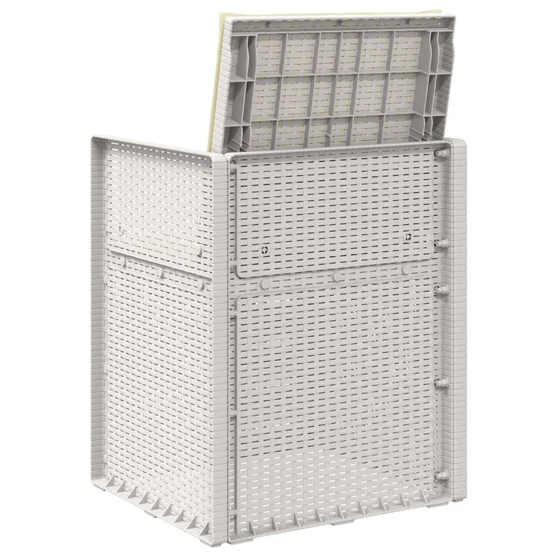 Sodo Valgomojo Kėdės 2 pcs Balta ir kreminė PP
