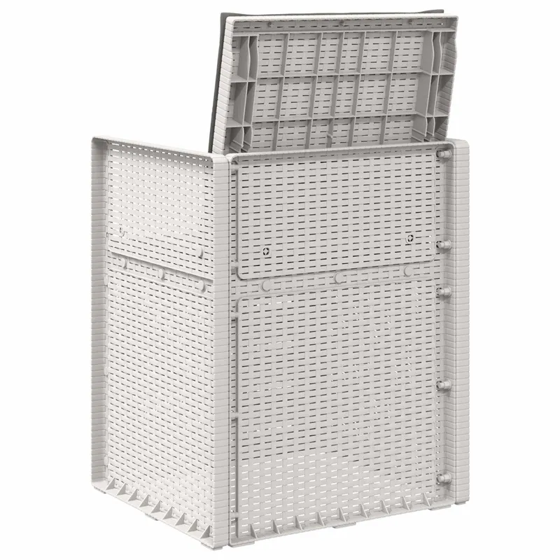 Sodo Valgomojo Kėdės 2 pcs Balta ir antracito PP