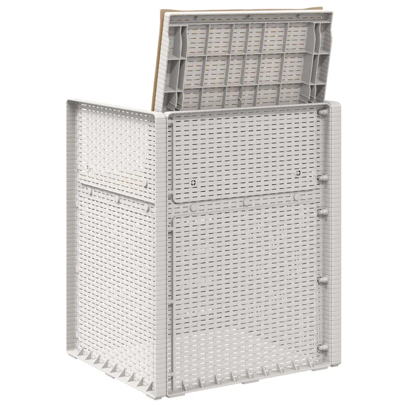 Sodo Valgomojo Kėdės 2 pcs Balta ir taupe PP