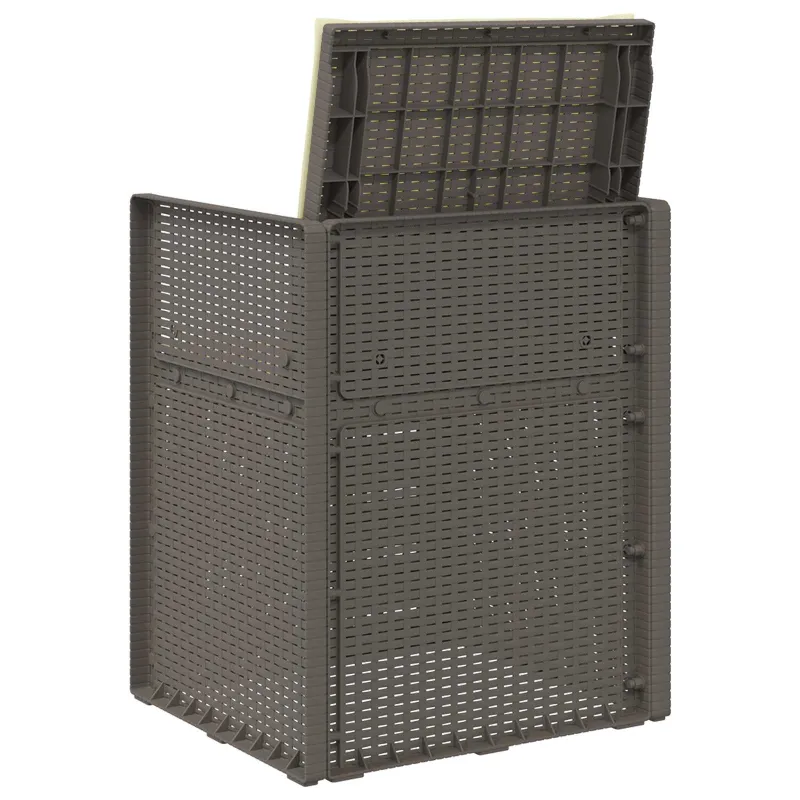 Sodo Valgomojo Kėdės 2 pcs Šviesiai pilka ir kreminė PP