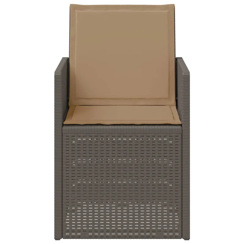 Sodo Valgomojo Kėdės 2 pcs Šviesiai pilka, Taupe PP