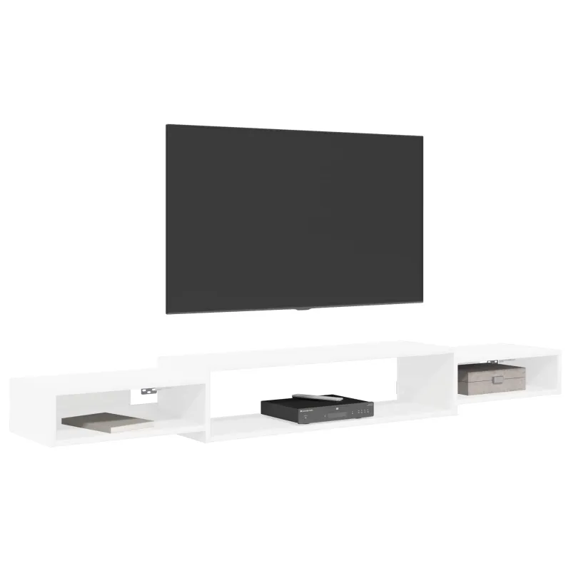 Sieninis televizoriaus stovas Sieninis Balta 180 x 28 x 21 cm