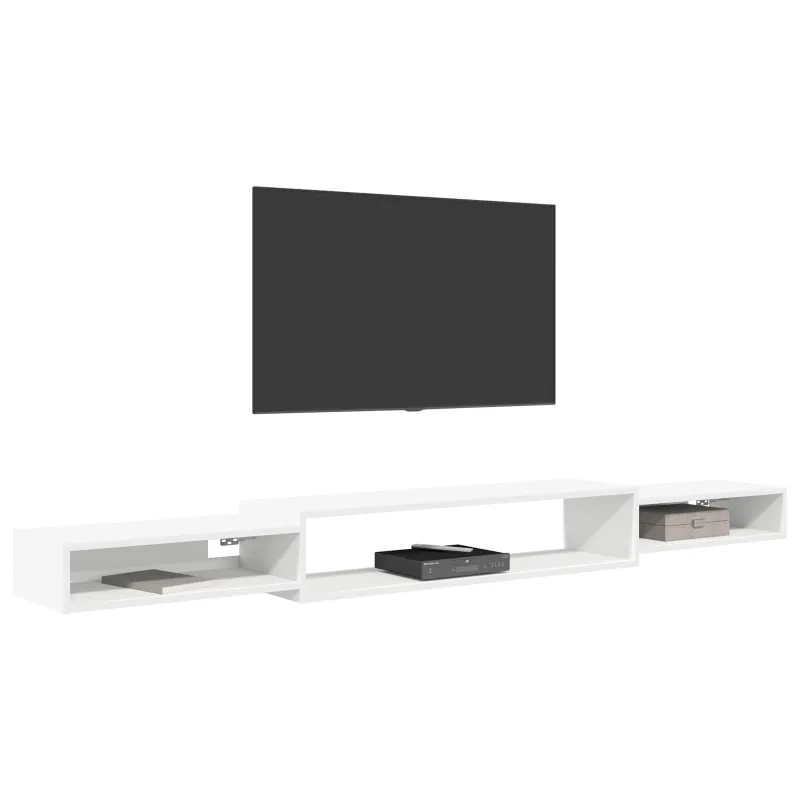 Sieninis televizoriaus stovas Sieninis Balta 220 x 28 x 21 cm