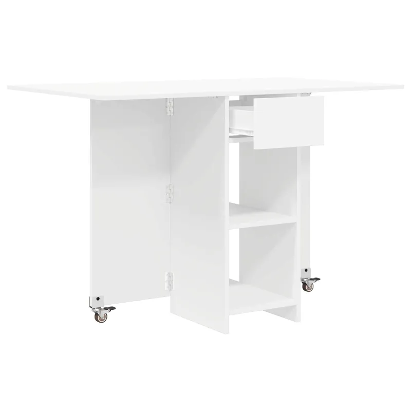 Valgomojo stalas 115 x 70 x 75 cm Apdirbta mediena Balta