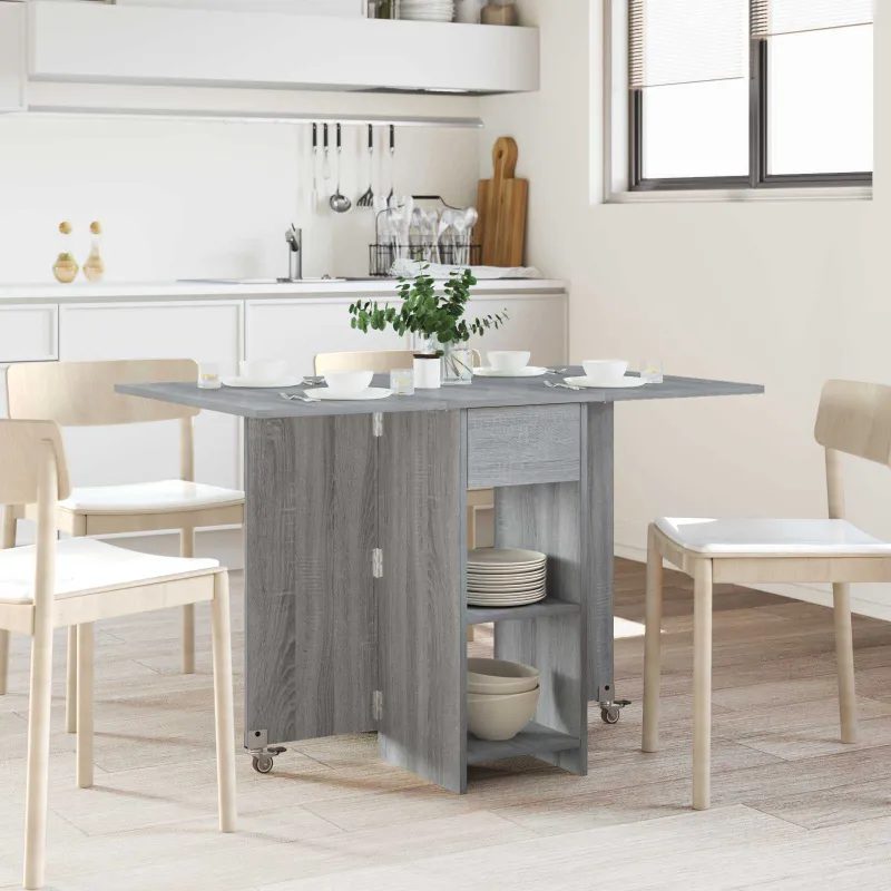 Valgomojo stalas 115 x 70 x 75 cm Apdirbta mediena Pilka Sonoma