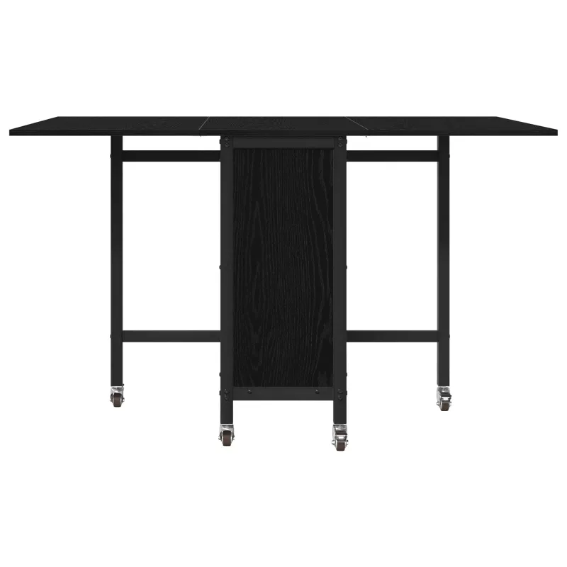 Sulankstomas valgomojo stalas su ratukais 130 x 80 x 76,5 cm