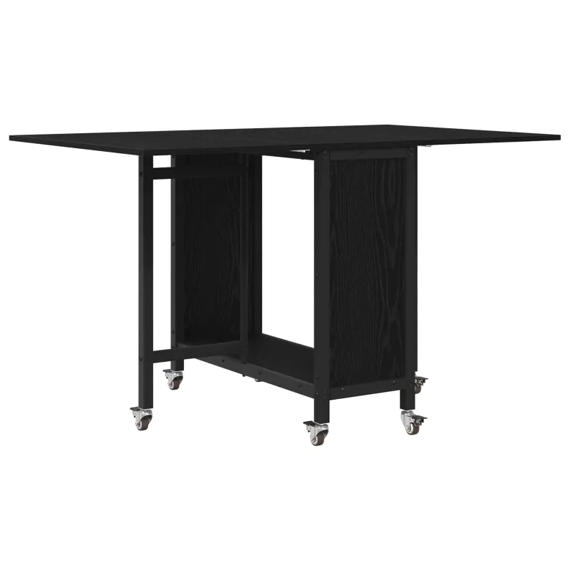 Sulankstomas valgomojo stalas su ratukais 130 x 80 x 76,5 cm