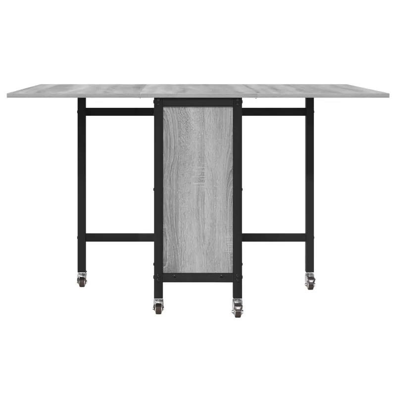 Sulankstomas valgomojo stalas su ratukais 130 x 80 x 76,5 cm