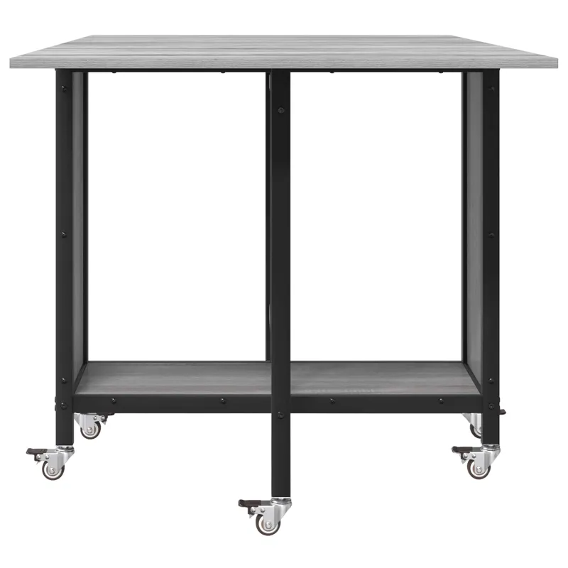 Sulankstomas valgomojo stalas su ratukais 130 x 80 x 76,5 cm