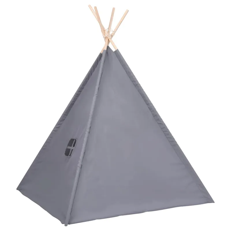 Vaikiška tipi palapinė, pilka, 120x120x150cm, persiko oda