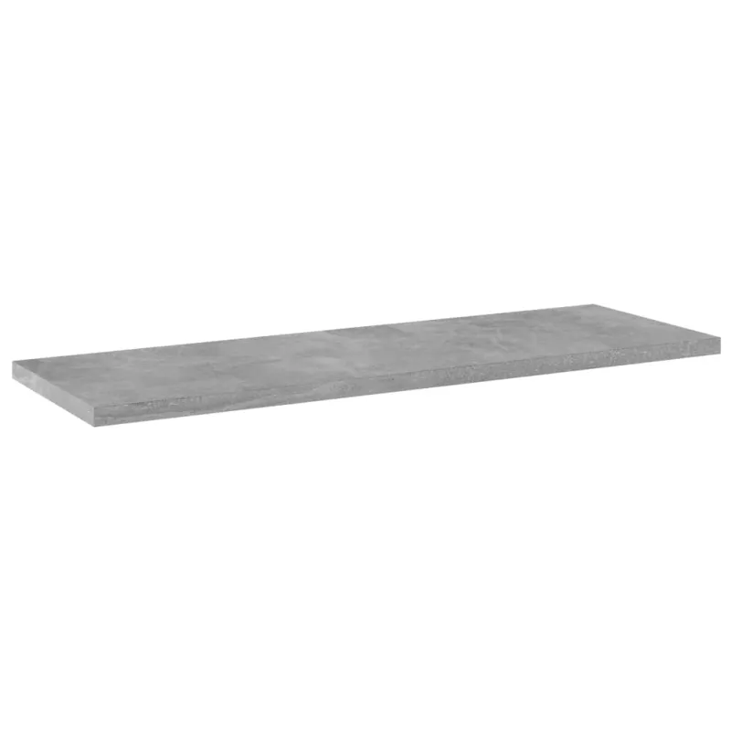 Knygų lentynos plokštės, 4vnt., betono pilkos, 60x20x1,5cm, MDP