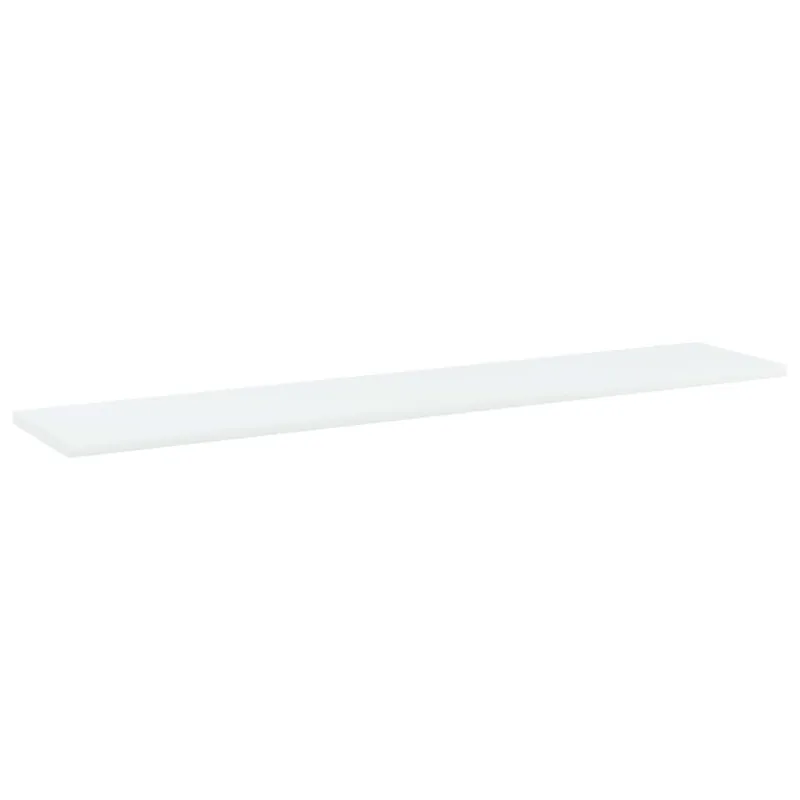 Knygų lentynos plokštės, 4vnt., baltos, 100x20x1,5cm, MDP