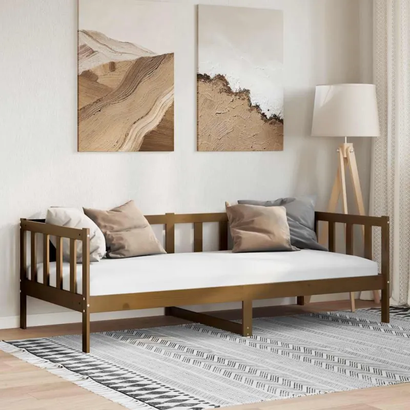 Lova, medaus rudos spalvos, 90x200cm, pušies medienos masyvas