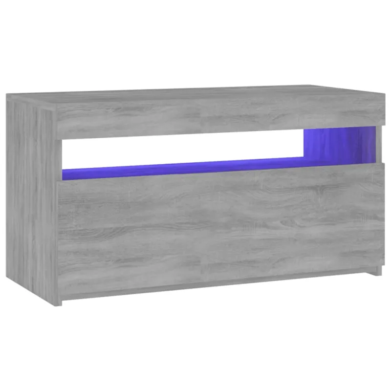 Televizoriaus spintelė su LED apšvietimu, pilka, 75x35x40cm