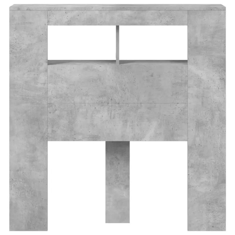 LED galvūgalis, betono, 100x18,5x103,5cm, apdirbta mediena