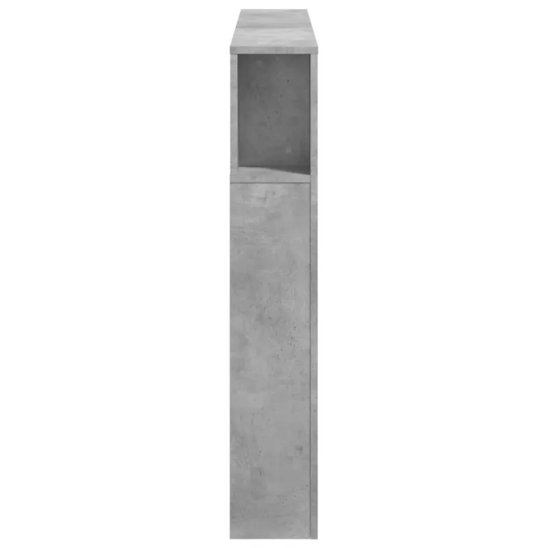 LED galvūgalis, betono, 140x18,5x103,5cm, apdirbta mediena