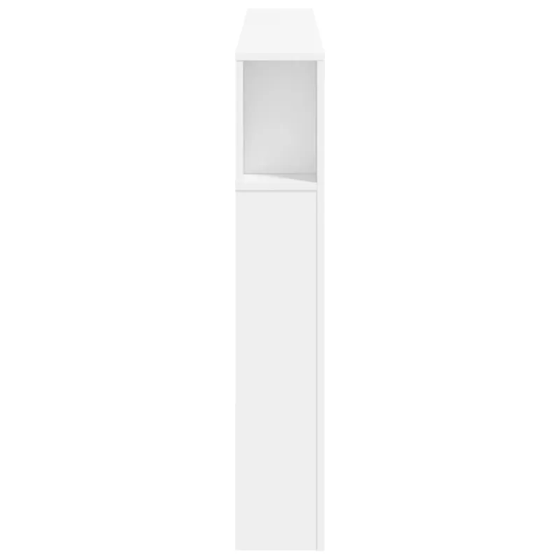 LED galvūgalis, baltas, 160x18,5x103,5cm, apdirbta mediena