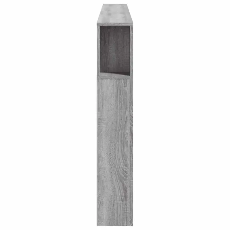 LED galvūgalis, pilkas ąžuolo, 220x18,5x103,5cm, mediena