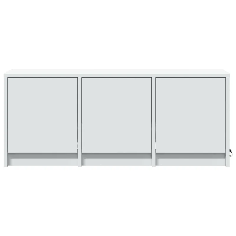 Televizoriaus spintelė su LED, balta, 97x34x40cm, mediena