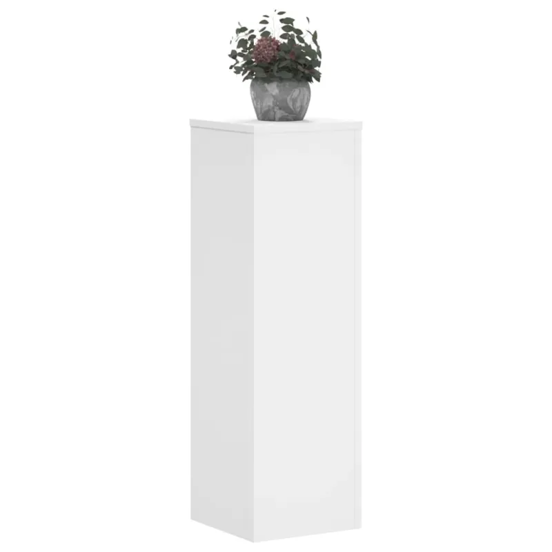 Stovai augalams, 2vnt., balti, 25x25x80cm, apdirbta mediena