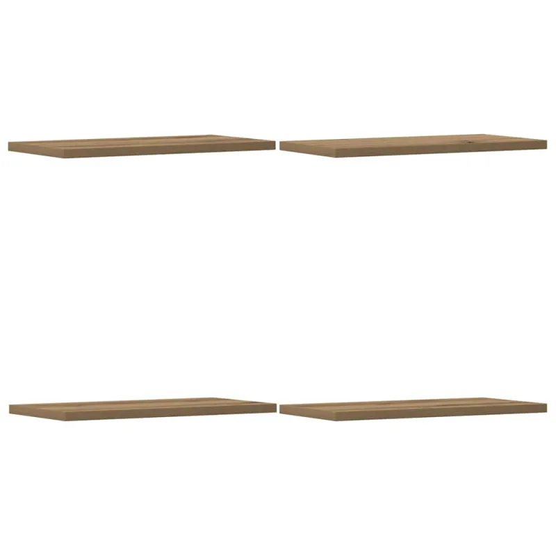 Sieninės lentynos, 4vnt., artisano ąžuolo, 40x20x1,5cm, mediena