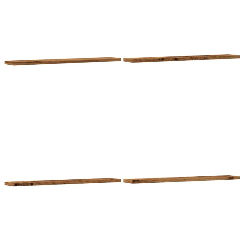 Sieninės lentynos, 4vnt., medienos, 60x20x1,5cm, mediena
