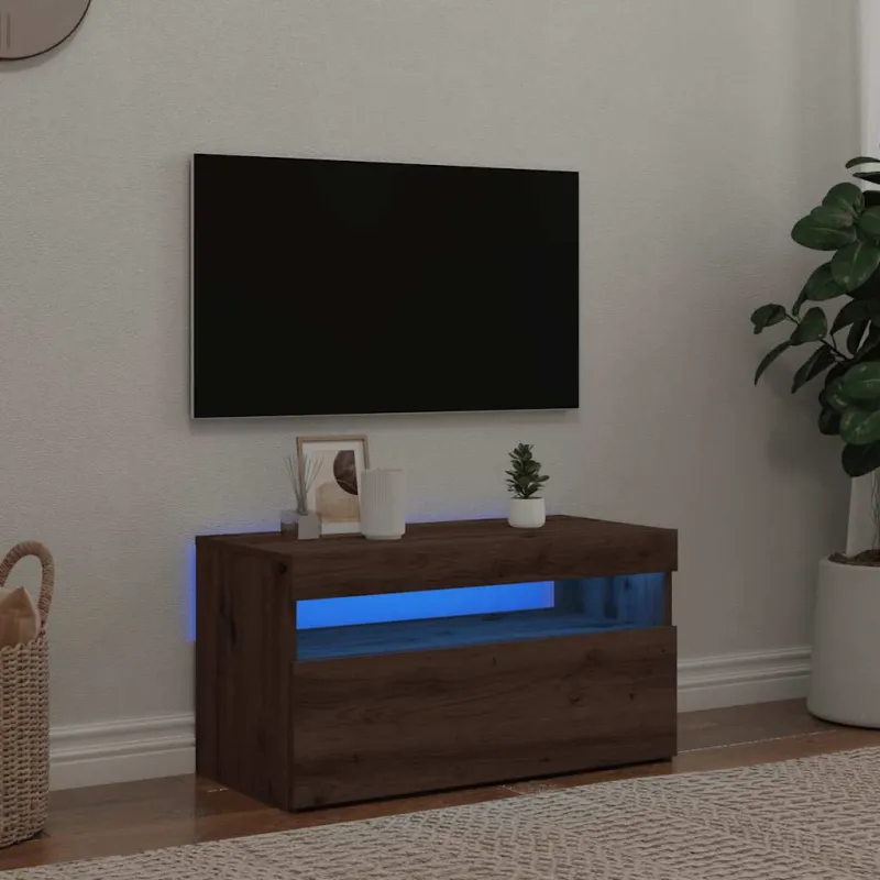 Televizoriaus spintelė su LED, artisano, 75x35x40cm, mediena