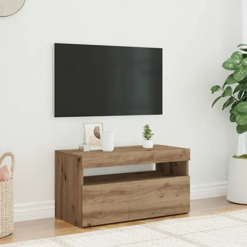 Televizoriaus spintelė su LED, artisano, 75x35x40cm, mediena