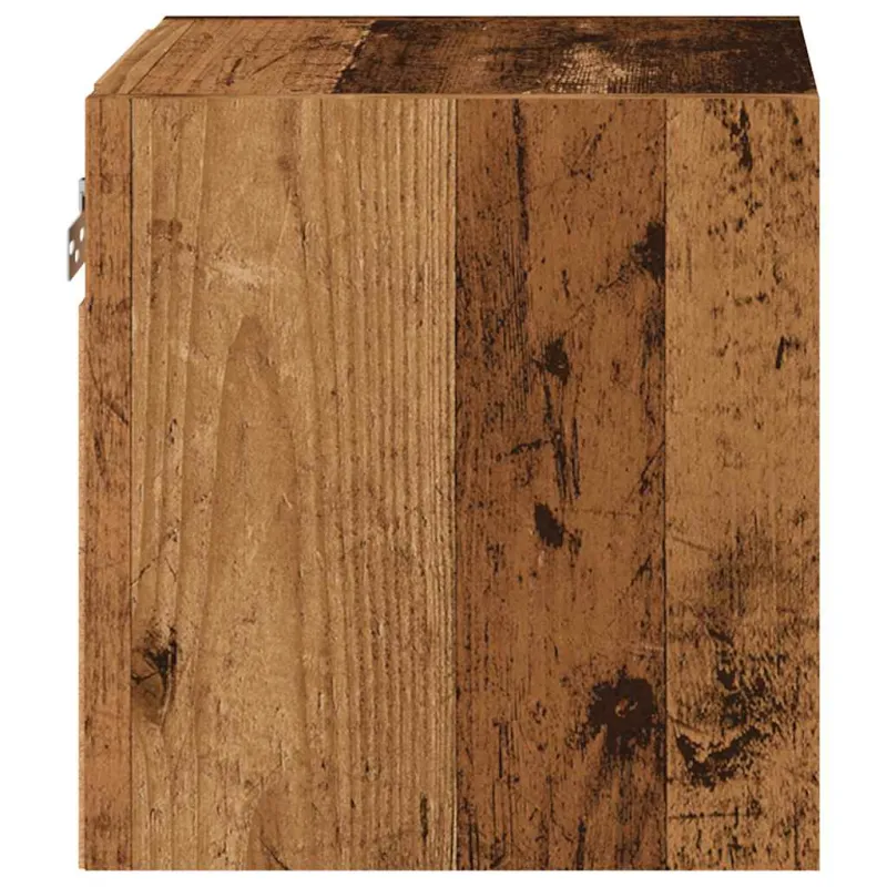 televizoriaus sieninė spintelė su LED lemputėmis Old Wood