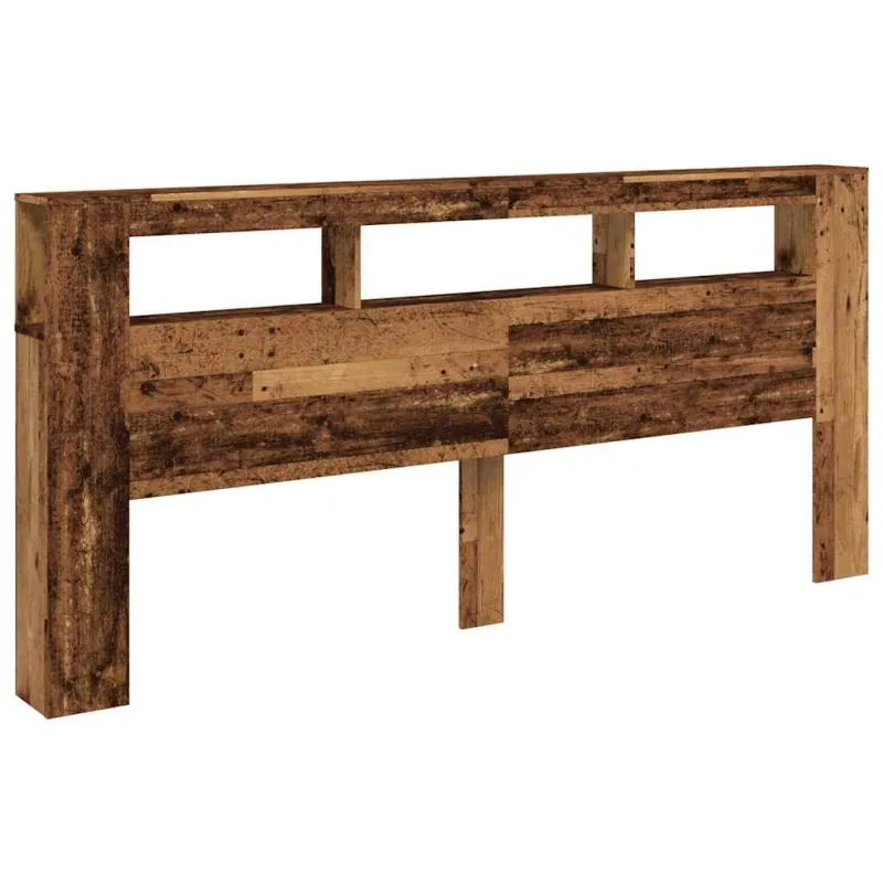 LED galvūgalis, medienos, 220x18,5x103,5cm, apdirbta mediena