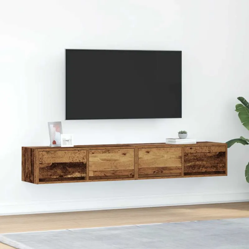 Televizoriaus spintelės, 2vnt., medienos, 80x31x25,5cm, mediena