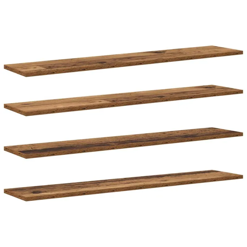 Knygų lentyna 4 pcs Ruda 100 x 20 x 1,5 cm Apdirbta mediena