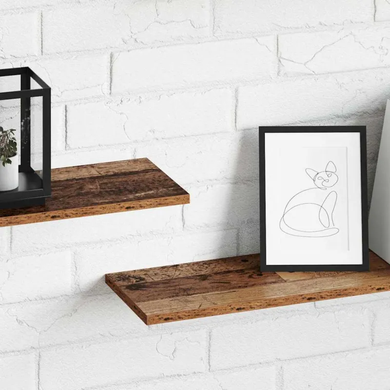Knygų lentyna 4 pcs Ruda 100 x 20 x 1,5 cm Apdirbta mediena