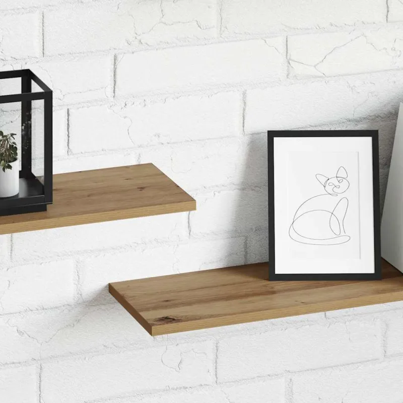 Knygų lentyna 4 pcs Ruda 100 x 20 x 1,5 cm Apdirbta mediena