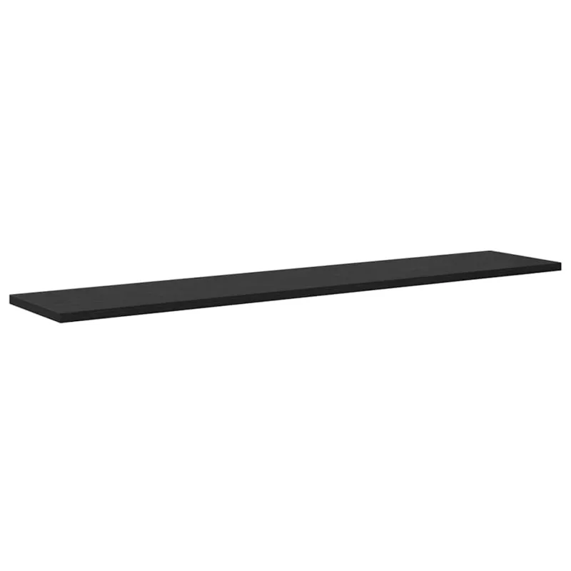 Knygų lentyna 4 pcs Juodas 100 x 20 x 1,5 cm Apdirbta mediena