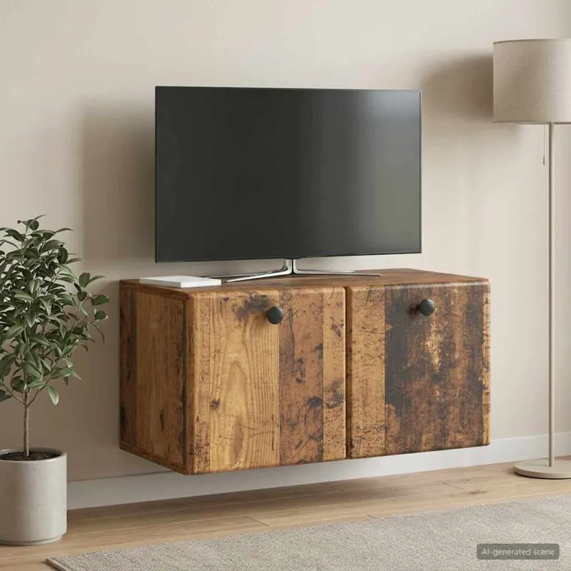 Sieninė TV spintelė 59,5 x 31 x 30 cm Sendintos medienos