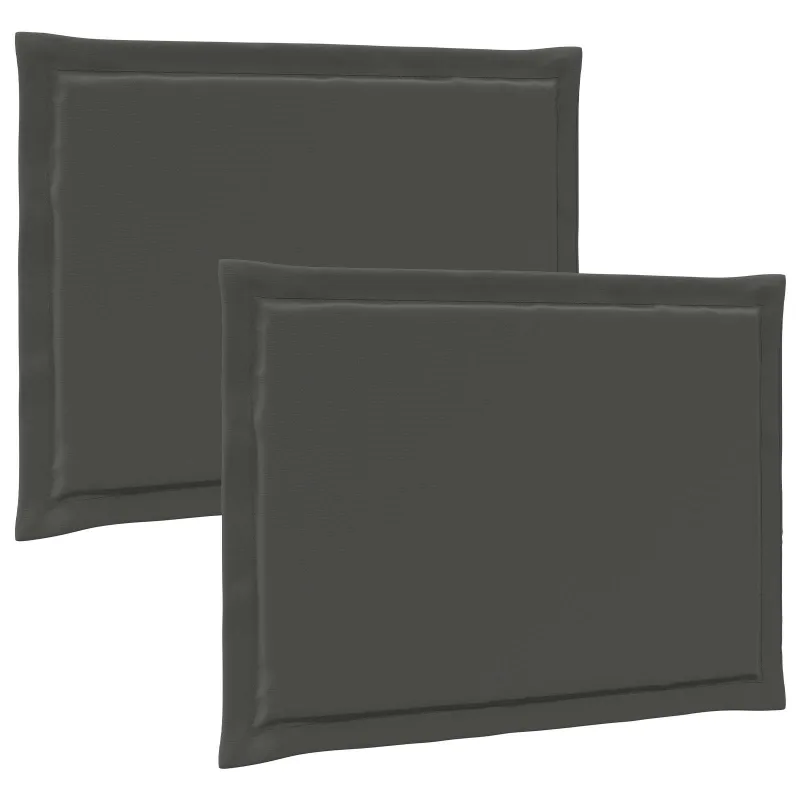 Sėdynių pagalvėlės 2 pcs Antracito 47 x 36 x 2 cm Poliesteris