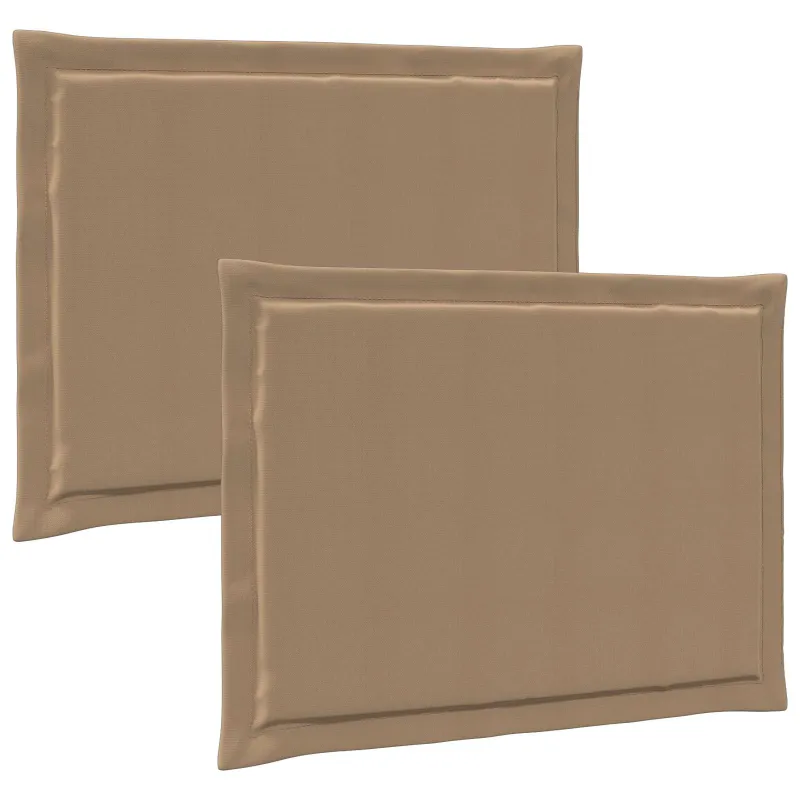 Sėdynių pagalvėlės 2 pcs Taupe 47 x 36 x 2 cm Poliesteris