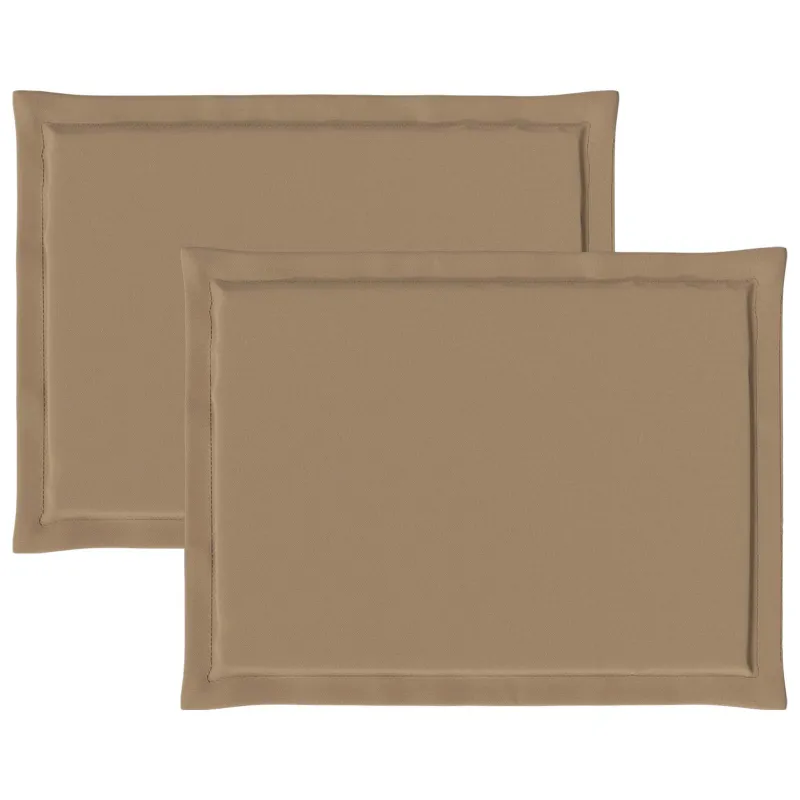 Sėdynių pagalvėlės 2 pcs Taupe 47 x 36 x 2 cm Poliesteris