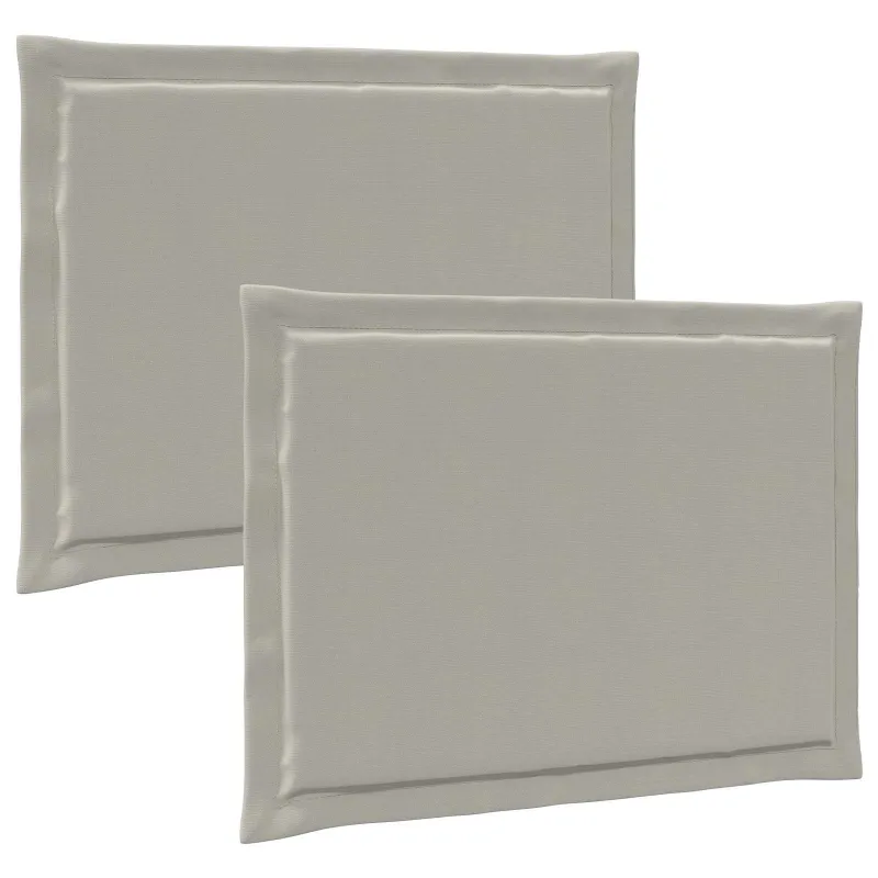 Sėdynių pagalvėlės 2 pcs Šviesiai pilka 47 x 36 x 2 cm