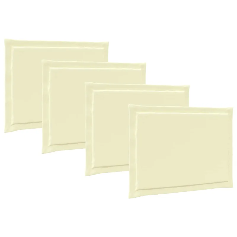 Sėdynių pagalvėlės 4 pcs Kreminė 47 x 36 x 2 cm Poliesteris