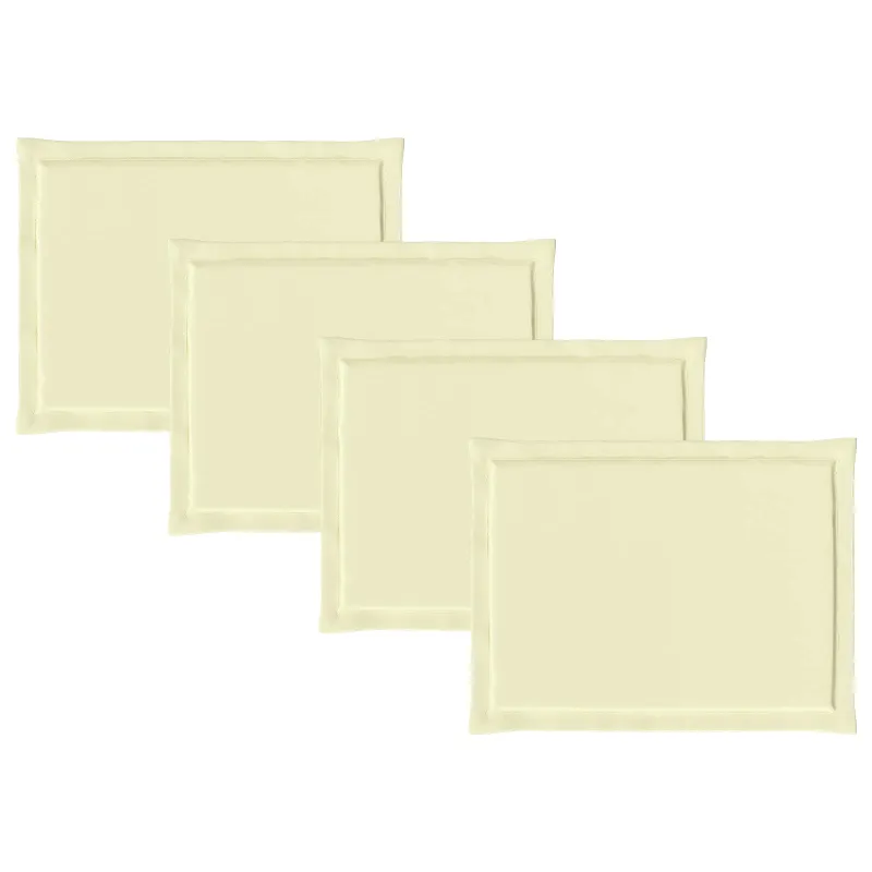 Sėdynių pagalvėlės 4 pcs Kreminė 47 x 36 x 2 cm Poliesteris