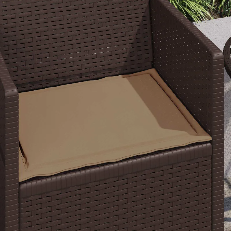 Sėdynių pagalvėlės 4 pcs Taupe 47 x 36 x 2 cm Poliesteris