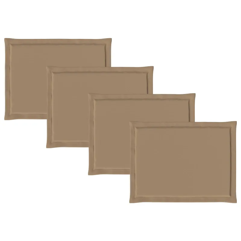 Sėdynių pagalvėlės 4 pcs Taupe 47 x 36 x 2 cm Poliesteris