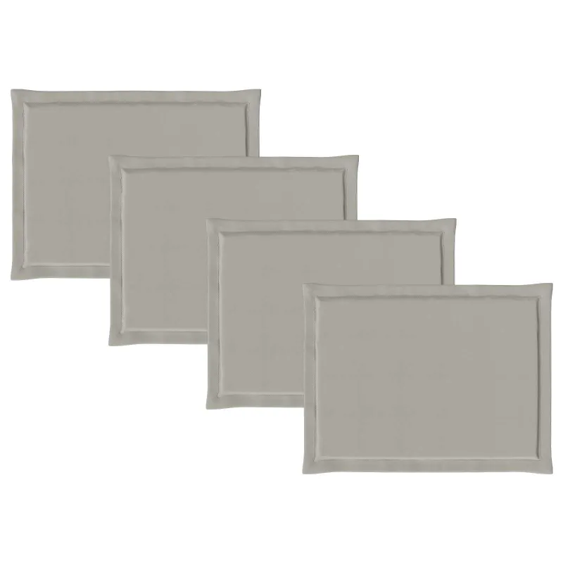 Sėdynių pagalvėlės 4 pcs Šviesiai pilka 47 x 36 x 2 cm